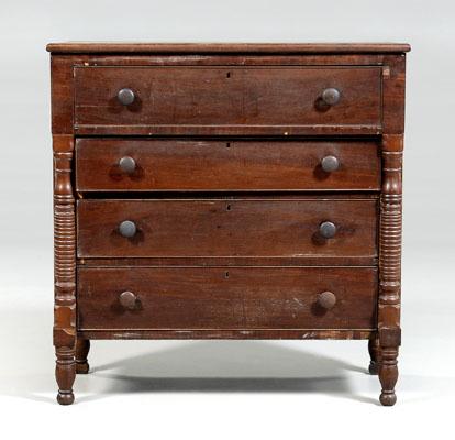 Southern late Federal cherry chest,