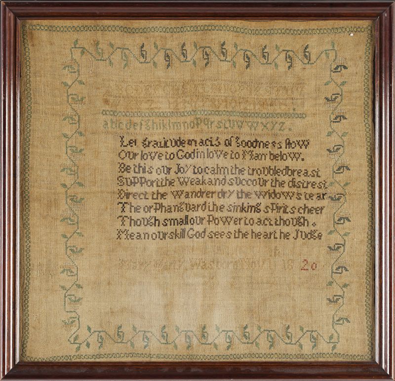 Southern Sampler 1820worked on open