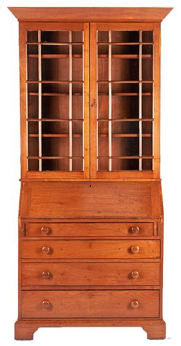 SOUTHERN WALNUT BOOKCASE DESK,