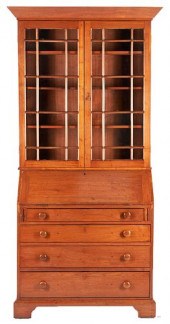 SOUTHERN WALNUT BOOKCASE DESK,