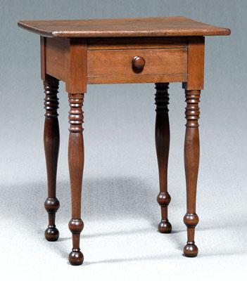 Southern walnut one-drawer table,