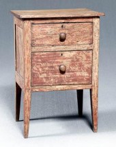 Southern yellow pine two drawe