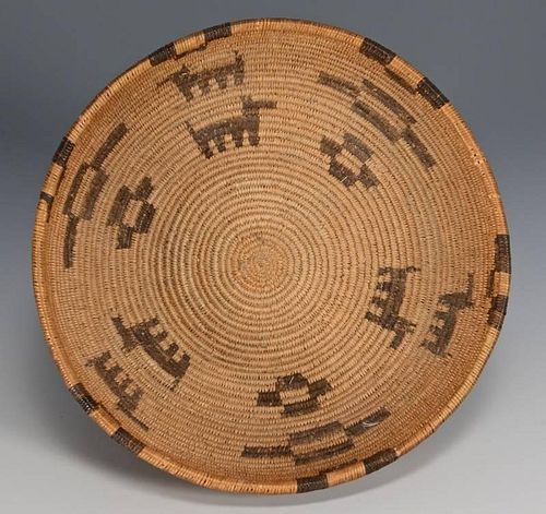SOUTHWEST BASKETRY BOWL W/ ANIMAL