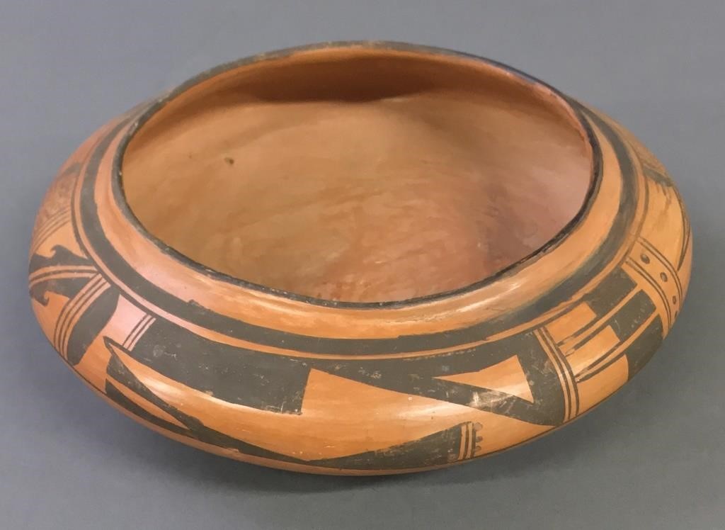Southwest Indian seed bowl,  3"h  9
