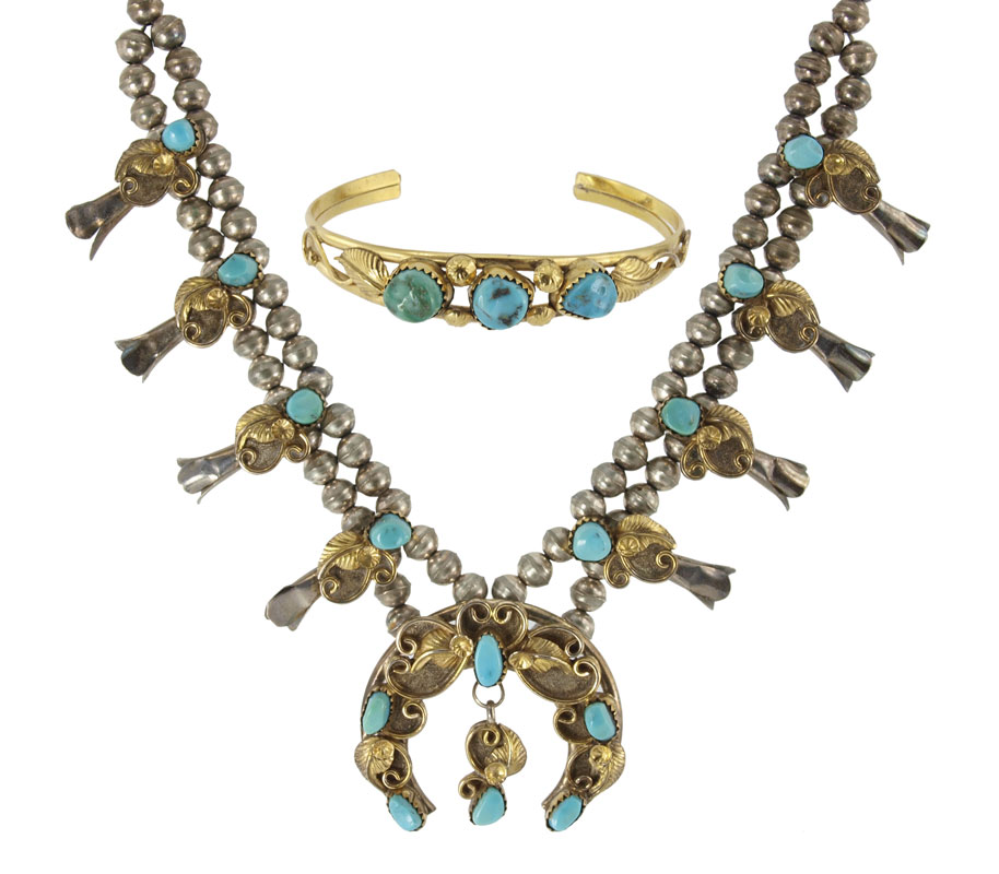 SOUTHWEST SQUASH BLOSSOM NECKLACE