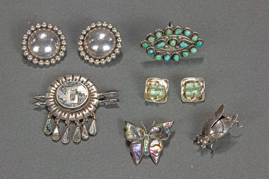 SOUTHWEST STERLING JEWELRY LOT,