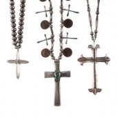 Southwestern Silver Cross Neck