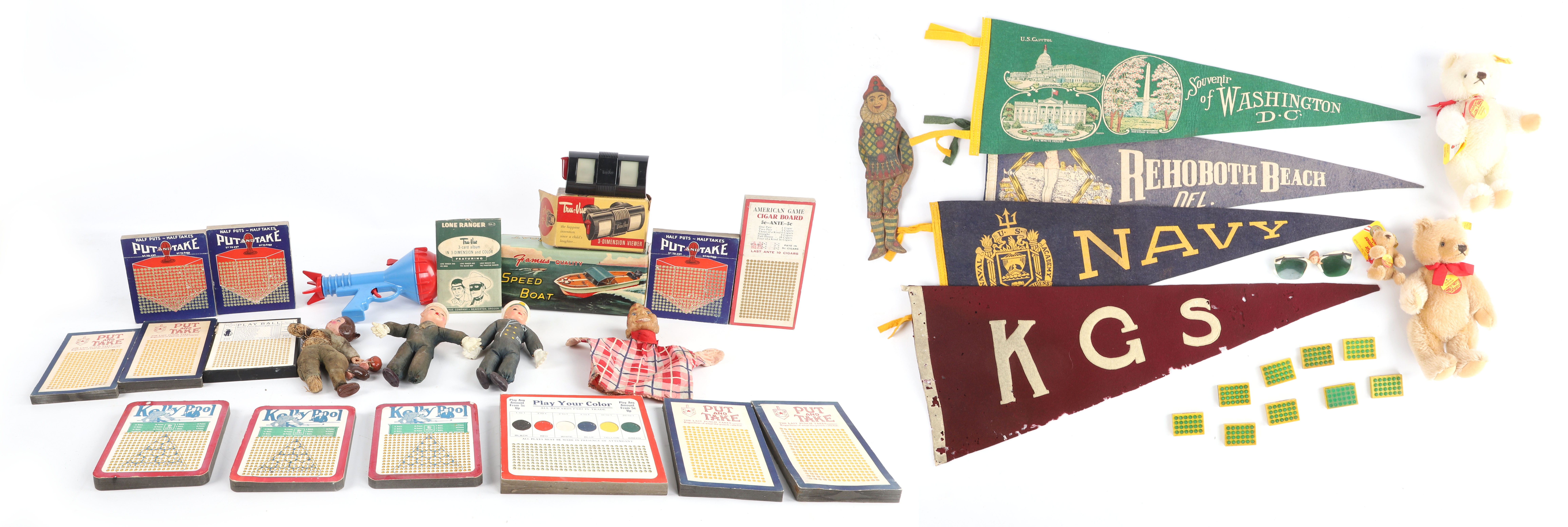 Souvenir Pennants, Assorted Vintage