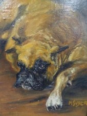 SOYER Moses. Oil on Board of a