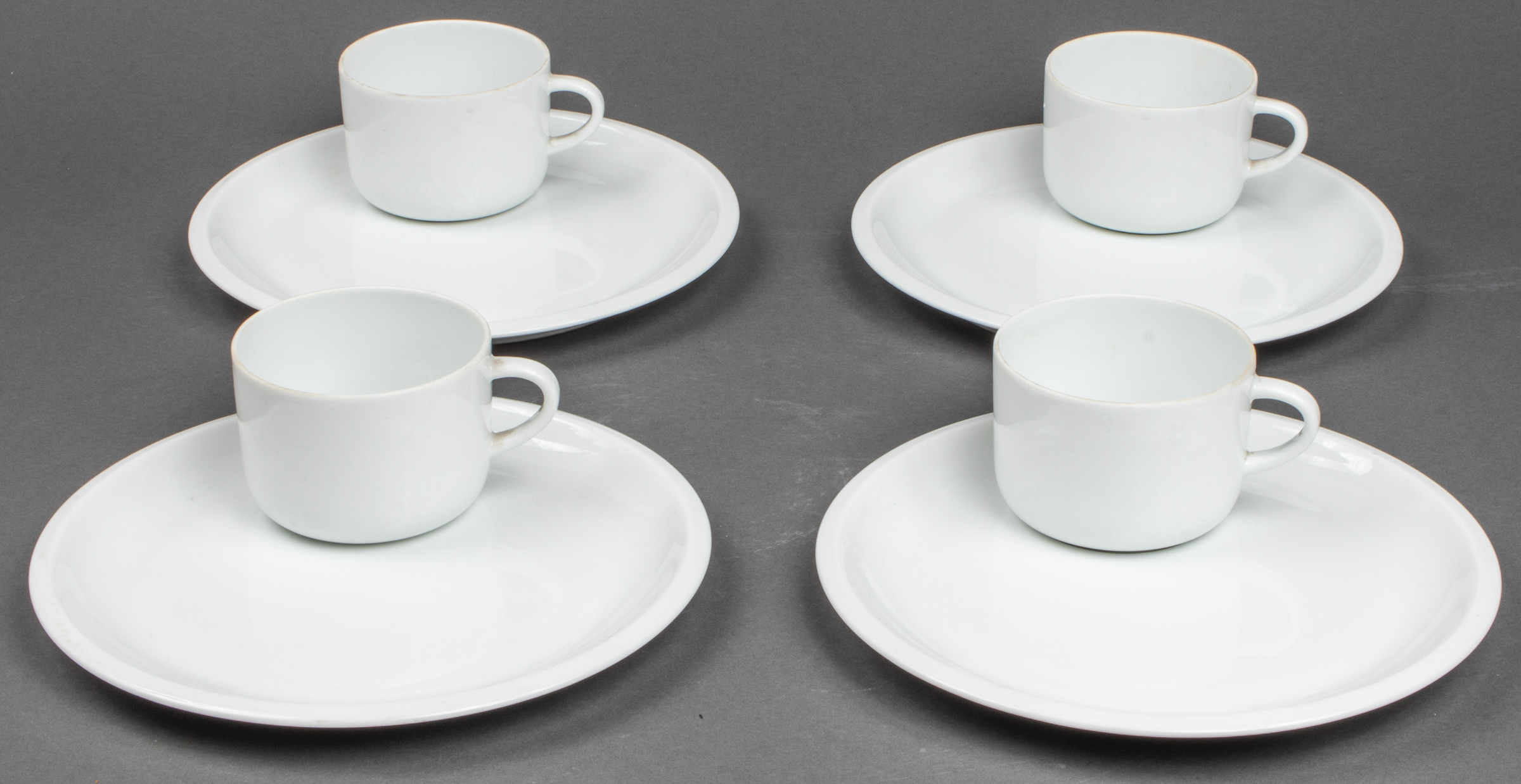 SPAL PORCELAIN PLATES AND CUPS, 8