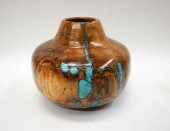 SPALTED ASPEN AND INLAID TURQU