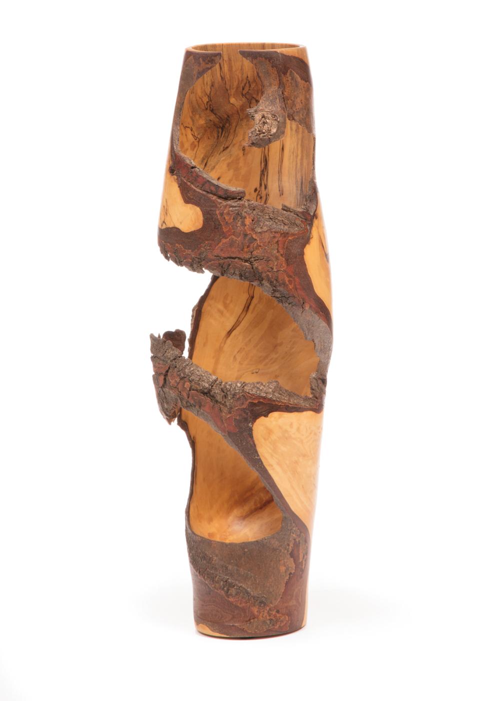 SPALTED LAURELWOOD VESSEL BY ED