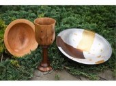 Spalted maple bowl signed D. R
