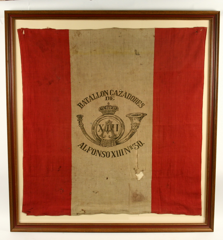 SPAN-AM WAR TROPHY FLAG - Framed