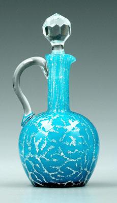 Spangled cased glass cruet,