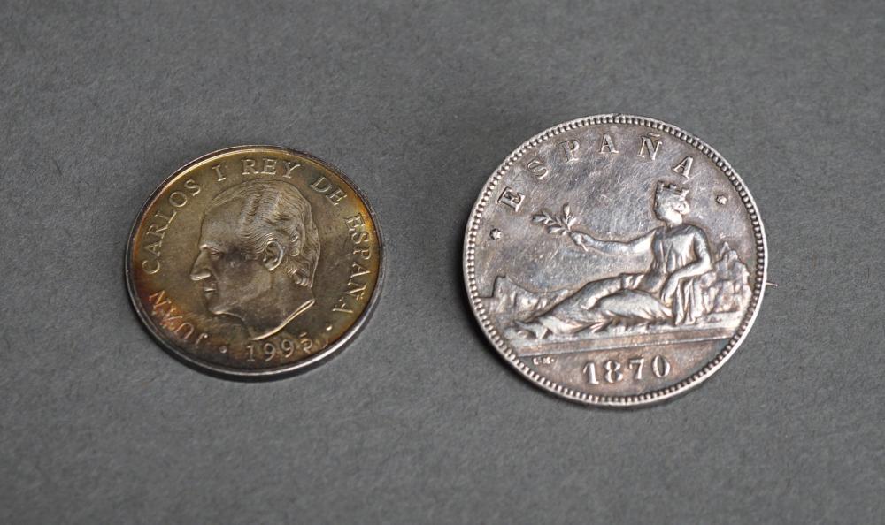 SPANISH 1870 5-PESETAS COIN,
