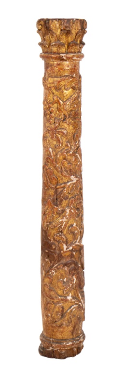 SPANISH BAROQUE GILTWOOD COLUMN