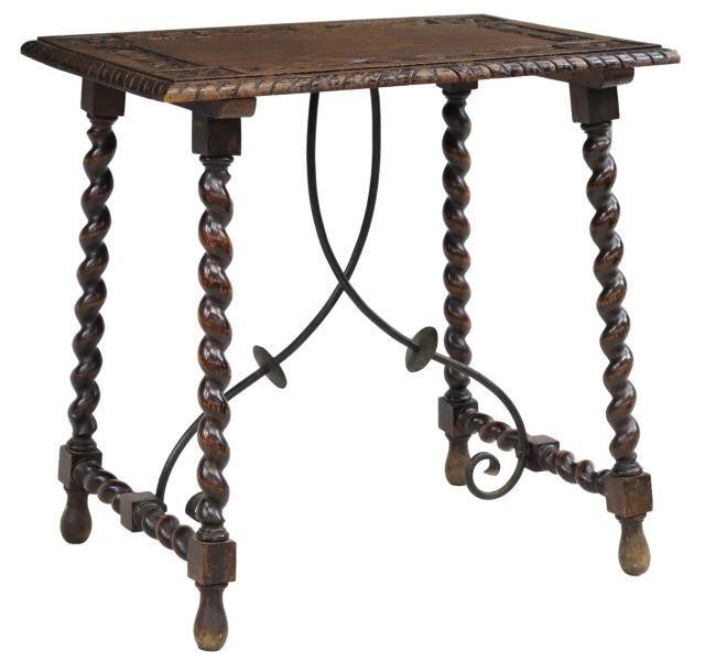 SPANISH BAROQUE STYLE CARVED OAK