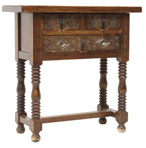 SPANISH BAROQUE STYLE CARVED SIDE