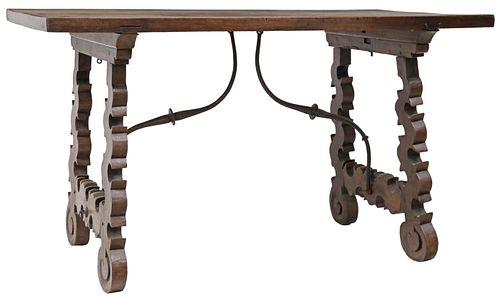 SPANISH BAROQUE STYLE CARVED WALNUT