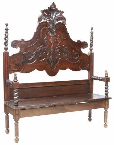 SPANISH BAROQUE STYLE CARVED WALNUT