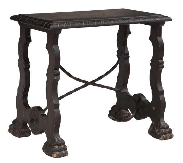 SPANISH BAROQUE STYLE EBONIZED SIDE