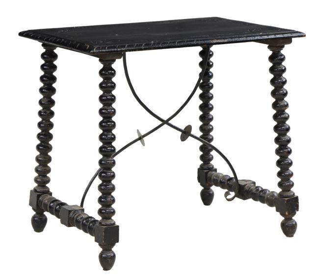 SPANISH BAROQUE STYLE EBONIZED SIDE
