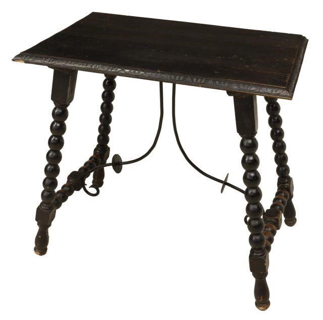 SPANISH BAROQUE STYLE EBONIZED WOOD