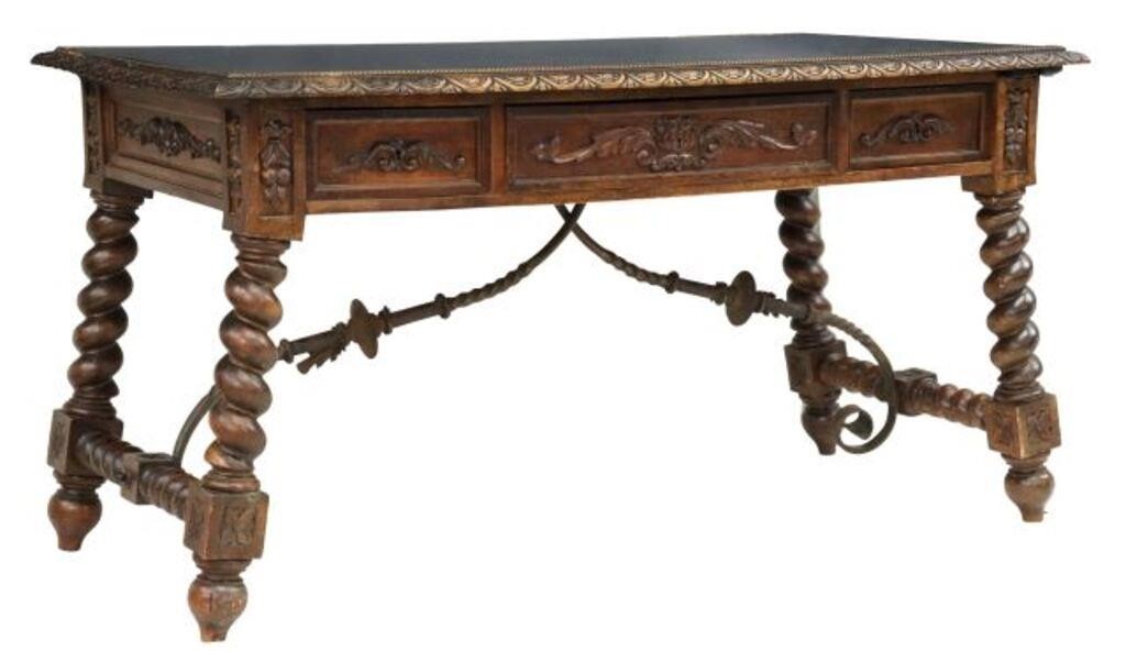 SPANISH BAROQUE STYLE GLASS-TOP