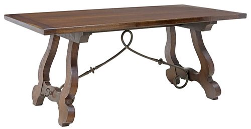 SPANISH BAROQUE STYLE OAK TRESTLE