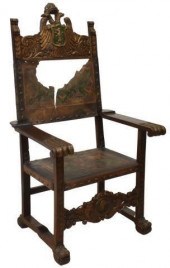 SPANISH BAROQUE STYLE THRONE A