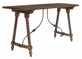SPANISH BAROQUE STYLE WALNUT &