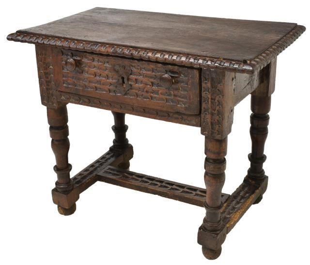 SPANISH BAROQUE STYLE WALNUT WORK