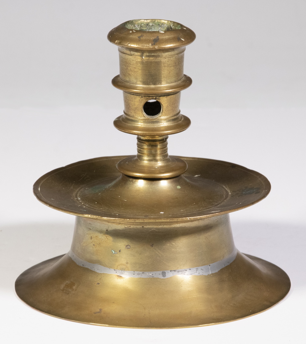 SPANISH BRASS CANDLESTICK Early