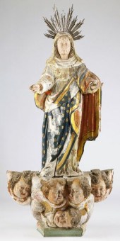 Spanish Carved Madonna Statue1