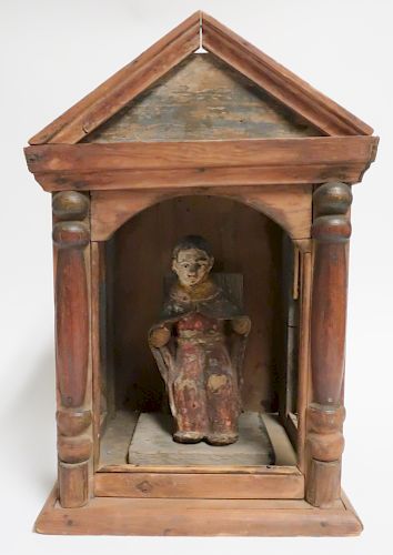 SPANISH CARVED & POLYCHROMED SANTOS
