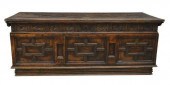 SPANISH CARVED STORAGE BENCH/