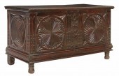 SPANISH CARVED WALNUT COFFER S