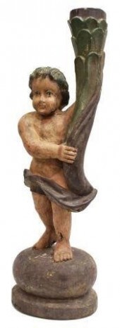 SPANISH COLONIAL CARVED CHERUB