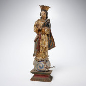 SPANISH COLONIAL CARVED POLYCH
