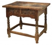 SPANISH COLONIAL CARVED WALNUT