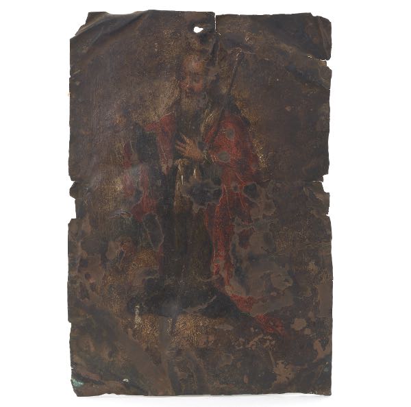 SPANISH COLONIAL COLD PAINTED TIN