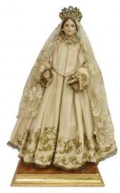 SPANISH COLONIAL CROWNED VIRGI