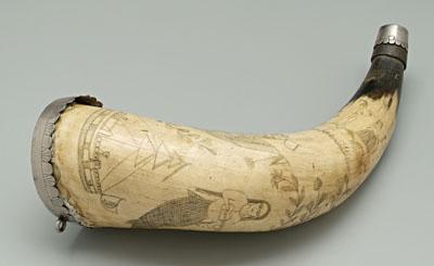 Spanish Colonial engraved powder