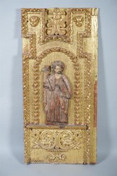 SPANISH COLONIAL GILTWOOD PANE