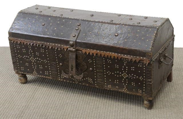 SPANISH COLONIAL LEATHER-CLAD