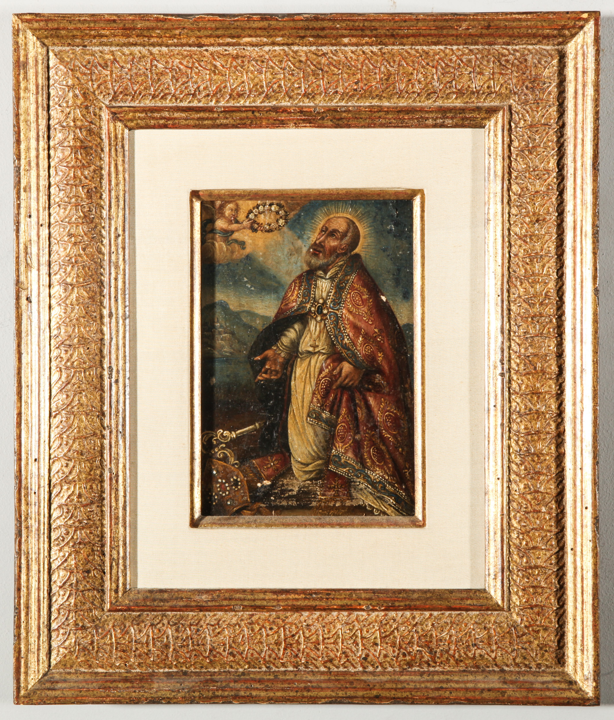 SPANISH COLONIAL SAINT & ANGEL