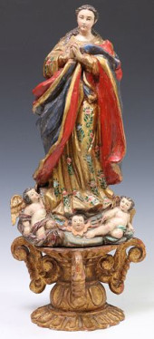 SPANISH COLONIAL SANTO FIGURE,