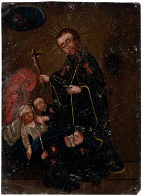 Spanish Colonial School retablo ,