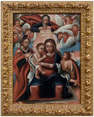 Spanish Colonial School retablo,